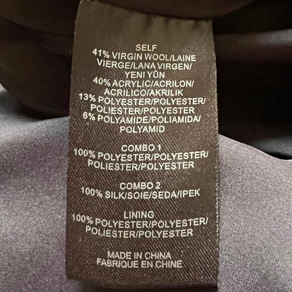 Tibi Size 8 Black Virgin Wool Worth Embroidered V-Neck Fit & Flare Mini Dress - Picture 11 of 13